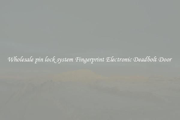 Wholesale pin lock system Fingerprint Electronic Deadbolt Door 