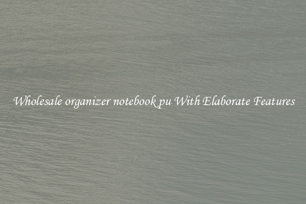 Wholesale organizer notebook pu With Elaborate Features