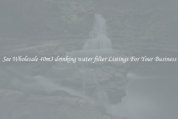 See Wholesale 40m3 drinking water filter Listings For Your Business