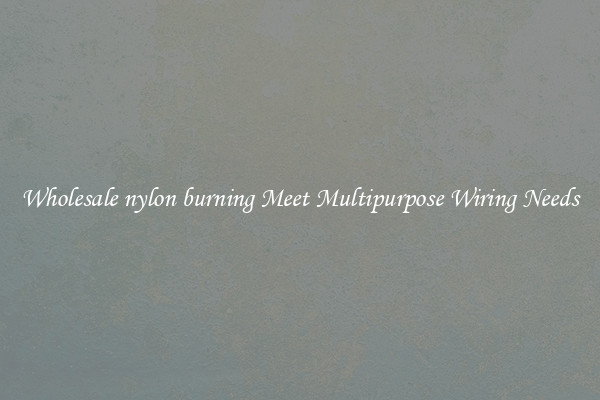 Wholesale nylon burning Meet Multipurpose Wiring Needs