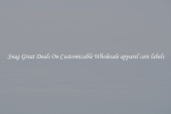 Snag Great Deals On Customizable Wholesale apparel care labels