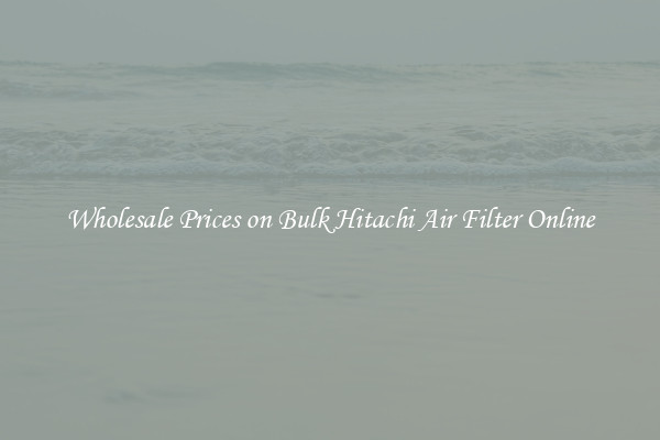 Wholesale Prices on Bulk Hitachi Air Filter Online