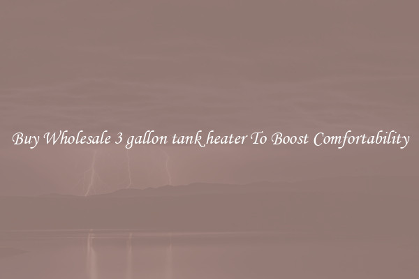 Buy Wholesale 3 gallon tank heater To Boost Comfortability