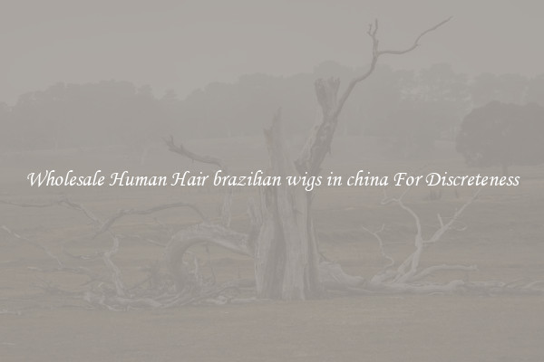 Wholesale Human Hair brazilian wigs in china For Discreteness