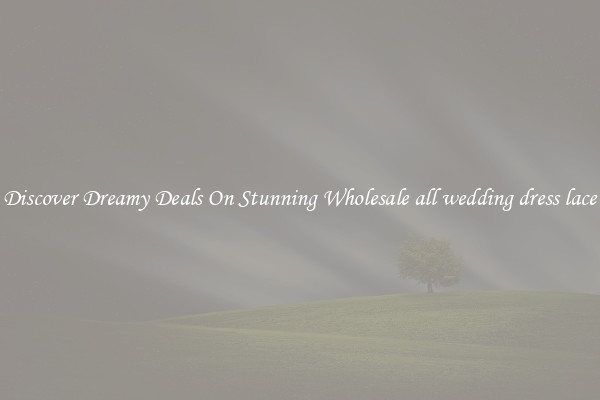 Discover Dreamy Deals On Stunning Wholesale all wedding dress lace