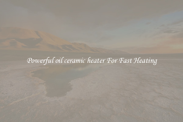 Powerful oil ceramic heater For Fast Heating