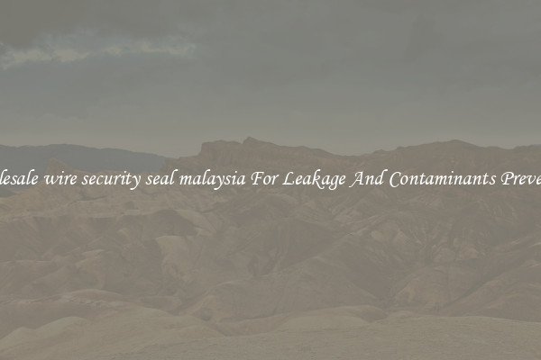 Wholesale wire security seal malaysia For Leakage And Contaminants Prevention