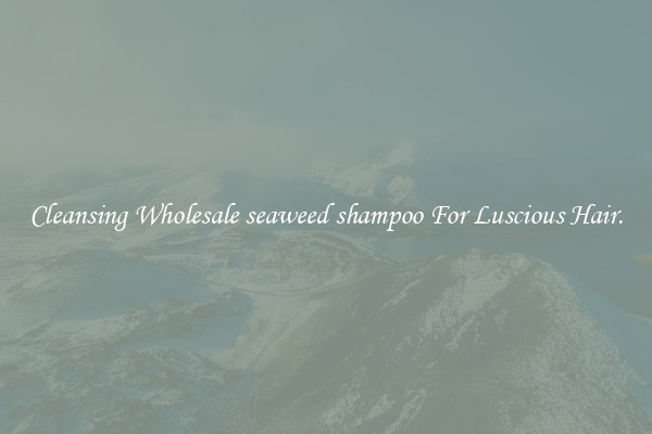 Cleansing Wholesale seaweed shampoo For Luscious Hair.